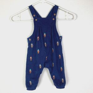 Next Baby Blue Corduroy Snap Overalls Dungarees Size 3-6 Mo Toy Soldier Bears